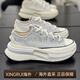 匡威（Converse）Run Star夏季男女灰白色夹心厚底低帮运动休闲帆布鞋A12590C 灰白色 A12590C 35 内长21