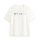 Li Ning Comfortable Short Sleeve Men's T-Shirt 2025 Summer Sports and Casual Top T-Shirt Loose Breathable AHSV679 Milk White AHSV679-1 S