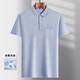 Lilang [Liquidación de código de marca] Lapa de mediana edad Camiseta de manga corta Traje de papá Summer Polo delgado Camiseta Ice Middle-Edy Seda-9851 Gray Real Pocket M 48/165