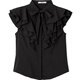 SNIDEL2025 AUTUME ET HIVER NOUVEAU produit Sweet Ruffle Fleece Bow Shirt Top SWFB254036 Grey Single Taille
