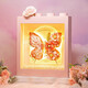 LOZ (LOZ) Butterfly Flower Language Diy Building Photo Frame photo Romantic Creative Dream Ornement Girl Valentin pour la fête d'anniversaire Gift 1283 / Christmas Tree-Three-Dimensional Painting
