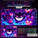 Mengyier RGB luminous mouse pad Large Pokémon Genggui E-sports game keyboard pad Anime table pad Ambient light strip DD-3291 upgraded RGB Genggui 350x250mm 4mm