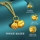 CHINA GOLD 18K Gold Necklace Good Shilian Lotus Pendant Persimmon Pendant Clavicle Chain Valentine's Day Birthday Gift for Girlfriend 18K Gold Good Shilian Lotus Pendant - About 0.35g Free Silver Chain