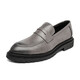 
LEOSOXS men's trendy British style lazy loafers business formal wear breathable casual leather shoes 9715-D black 38