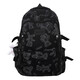 Einfache Freizeitschule für Frauen koreanischer Stil Junior High School College College -Rucksack gedruckt vielseitiger Rucksack mit großer Kapazität BF9012 Schwarz (ohne Anhänger)
