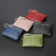
Yunfan (YUNFAN) real leather coin wallet for women mini little children boy cute storage coin bag short keychain wallet card bag cow black