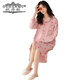 Odanmu camisón de manga larga para mujeres en primavera y otoño nuevo cárdigan de algodón puro lindo pijamas para mujeres en algodón estilo internet estilo de celebridades dulces jg9928 m
