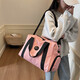 Neue koreanische Version Einfache und modische Fitnessstudio -Tasche für Männer Crossbody Tasche Kurzreisetasche Mädchen große Kapazität Leichtes Duffel Bag Pink Durchschnittsgröße