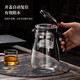 Thickened explosion-proof glass teapot, one-touch filtered tea water separation, elegant teapot, home office tea maker, 1000ml stock type - side pressure, single pot