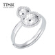 TTMIX gourd platinum ring for women pt950 platinum ring shiny honeycomb live ring for girlfriend 4.5-4.7g