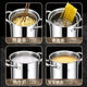 Golden Soup and Silver Dumplings 316 Stainless Steel Fryer Double-Ear Straight Household Fried Chicken and French Fries Multifunctional Oil-Saving Fryer with 304 Fried Blue 1 Inch Luxury Four-piece Set Fryer + 304 Fried Blue 16 Points 5cm3L