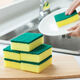 Dishwashing sponge, pot sponge block, kitchen dishwashing scouring pad, 15 sponges