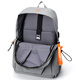 Kangaroo Backpack Men's Backpack Large Capacity Business Laptop Bag Middle School and High School College Student Bag Women's Travel Bag Gray Upgraded USB Interface + Convenient Headphone Jack