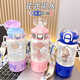 Chengliu Baibian Sakura Thermos Cup de grande capacité Étudiant Special Straw Water Cup Incliné Lanyard Portable 2025 Nouveau PINC-M01 Cup-Bxai14088 Baibian Small 500 ml