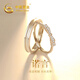 Chinese gold fugitive princess couple ring pair of proposal silver rings girl birthday gift girlfriend wife wedding anniversary promise bow ring engraved greeting card