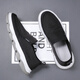 Chaussures en toile de marque monide Chaussures en tissu polyvalent respirant pour hommes Hommes de la paresse décontractée pour hommes chaussures pour hommes en vigueur noir 40
