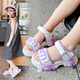 Palm Girls Sandals Summer 2025 NUEVA Fashion Fashion Fashion Princess Zapatos Sandalias deportivas suaves Zapatos de playa para niños Rosa [9902] 26 _Shoe Longitud es de aproximadamente 16.5 cm