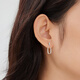 Lukfook Jewelry Platinum 950 Möbius Ring Platinum Earrings Earrings Gift Price GJPTBE0008 1.84g (including labor cost 191 yuan) with silicone ear plugs