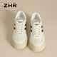 ZHR women's shoes new moral training shoes for women's classic board shoes flat white shoes for women versatile age-reducing lightweight soft sole casual shoes Mi black 36
