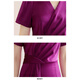 
XAE luxury high-end brand short-sleeved dress for women 2025 summer new V-neck temperament solid color versatile slim skirt beige L [Suggested 105-115Jin [Jin equals 0.5 kg]]