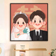 Shantou lincun regalo de boda de boda personalizado para el óleo de bricolaje de bricolaje de bricolaje de color de boda pintadas a mano Pintura decorativa acrílica QX11153 20*20cm Marco interno de madera maciza de espesor_highlight Pigment+