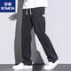 
ROMON Spring Fashion Men's Tennis Wide Legs Loose and Evergrande Floating Pants 1048 Light Blue + 1048 Gray [2 Packs] M Size