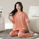 Meng Xinsheng Pyjamas für Frauen im Sommer im Sommer Pure Cotton Kurzärmelhosen Dünne Baumwoll-Sommer-Runde Hals-Kleidungsset können außerhalb von Hose mit Kurzärärmern getragen werden: YZT9720 m