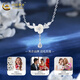 Chinese gold pure silver gardenia necklace for girls new versatile high-end Valentine's Day birthday gift for girlfriend and wife Gardenia necklace-s999 brand gift box