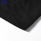 ROMON long-sleeved T-shirt men's POLO lapel solid color top bottoming shirt business casual inner wear for men black XL