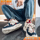 Chaussures masculines orientales chameaux 2025 Nouveau été en maille respirante courir sportive Sports Casual Chaussures polyvalentes épaisses semelles rehausser les chaussures papa hommes Milan 42
