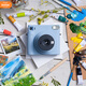 Fuji instax instant instant camera SQUARE SQ1 Glacier Blue Package 2 Official content + 40 pieces of photo paper