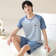 Septwolves Frühlings- und Sommer-Hausbekleidungskleidung für Herren, die reine Baumwoll-Sommer-Kurzarmshorts von außen multi-farbig optional verwendet werden können. 02J13603 Men 3xl