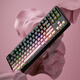 腹灵MK870 Pro客制化电竞游戏办公机械键盘全键热插拔gasket结构三模无线蓝牙 黑莓侧刻+月银轴（游戏）+10000毫安 三模（2.4G无线+蓝牙+有线）
