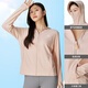 Camel raw yarn sun protection clothes men ice-sensing cool breathable outdoor sun protection skin coat women 724BZ00004, camellia pollen, women S