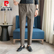 Pierre Cardin 2025 Sommer Neue Herrenhosen geschnittene Hosen 2025 Neue lässige Hosen schlanke Fußhose ohne Bügelnadelkaffee (XK6296B) Cropped Hosen 28 (95-110)