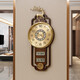 NUEVO FULU Cobre Reloj Pared Reloj Sala de estar Creative Creative New Chino Estilo Chino Perpetual Calendario Mural Reloj Malvia Mural Movimiento silencioso LT-6189 Cierre de reloj de pared Otro