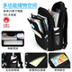 Qingchen allemand Junior School Élèves d'études écoliers réduction du fardeau masculin et protection Junior School élèves sac à dos léger étanche à grande capacité des élèves de lycée gris et noir standard / notes 4 à 8 ans]