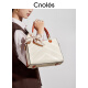 CNOLES【新品】橘子奶昔妈妈手提包新款单肩包包 白配橙+红色礼盒_【母亲节送礼】