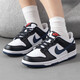 Nike (NIKE) official ship store women's shoes new style fashion retro DUNK LOW lightweight sports shoes low top fashion casual shoes HJ9202-001/black, white and blue/newly launched 39