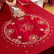Broderie de festives Tiger Red Tiger à trois équivalents, Baifu est fabriqué par la mariée, un tapis de bénédiction, un tapis de mariage, une femme se marie, un produit de préparation de mariage, un tapis à bords d'or, une broderie à bords d'or, une broderie à bord d'or, 9898c