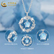 China Gold (CHINA GOLD) pt950 platinum necklace for women platinum blue eucalyptus and bird pendant jewelry Father's Day birthday gift for girlfriend and lover platinum pendant about 2.14g free silver chain