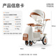 Bebehaha tremblonneuse qui secoue un bébé tremblant un baby baby marche artefact deux en un chariot pour enfants de 1 à 5 ans olive brun avec tente