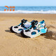 ANTA Children's Sandals Men's and Women's Shoes 2025 Summer New Jellyfish Knob Outdoor Baotou Beach Shoes Boys Anta White/Black 9970H-2 31