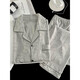 Fentenkean printemps et automne yunduo coton pyjamas pour hommes minces à manches longues adolescents de grande taille de grande taille 12529 (short à manches courtes) yunduo cotton 3xl [suggéré 160-190jin [Jin est égal à 0,5 kg]]]