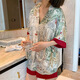 UKUHPKINS Spring and Automne Ice Silk Shek Shorts Shorts pyjamas Femme Femme Female Casual Clothing Set Yfy9905 [Silk Smooth and Cool] M [80-100jin suggéré [Jin est égal à 0,5 kg]]]