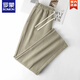 ROMON pants men's 300g heavyweight dark gray twill casual pants men's loose straight sports pants versatile spring and autumn navy 2XL recommended 136-150Jin Jin equals 0.5 kg