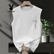 Playboy (Playboy) Chinesischer Stil schwarzer Männerweste 2025 Sommer Wear Pure Cotton Lazy Style ärmelloses T-Shirt-Basis-Hemd Neue Weste weiß [kleines Bild auf der vorderen linken Seite der Weste K1098 Zwei Teile S empfohlen 70-80 Jin [Jin gleich 0,5 kg]
