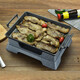 Material de aleación de aluminio cuadrado rectangular mariscos redondos big shit staveware estufa de alcohol bandeja para hornear de acero inoxidable multifuncional
