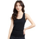 Langsha Vest Women's Elastic Sleeveless Camisole Sports Bottoming Vest Black 1 Piece One Size