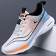 Rickey Jordan Ricky Jordan Marke gebrochene Größe von Herrenschuhen Sneakers Herren Sommer atmungsaktiven schockabsorbierenden Laufschuhen weicher Sohle Kee-Resistant Casual Travel Schuhe Männer Qd826 Weiß und Grün [Mesh-Stil] 41